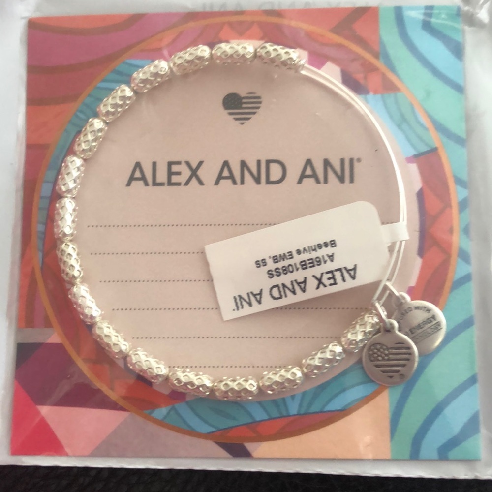 Alex and Ani Bangle beaded charm bracelet